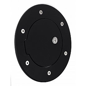 All Sales Fuel Door - Round Aluminum - 6102KL