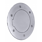 All Sales Fuel Door - Round Aluminum - 6102