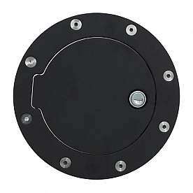 Bully Truck Fuel Door - Round Aluminum - BBS1221CK