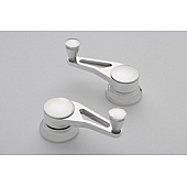 Lokar Performance Vent Window Handle - Billet Aluminum Silver Set Of 2 - IDH2021