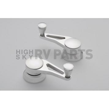 Lokar Performance Vent Window Handle - Billet Aluminum Silver Set Of 2 - IDH2021