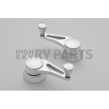 Lokar Performance Vent Window Handle - Aluminum Silver Set Of 2 - IDH2023