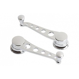 Lokar Performance Window Crank Handle - Steel Silver Set Of 2 - IDH2030