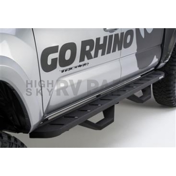 Go Rhino Running Board Black Steel Stationary - 303688020T