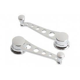 Lokar Performance Window Crank Handle - Steel Silver Set Of 2 - IDH2031