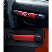 Rugged Ridge Interior Door Handle Cover - Red Neoprene - 1330557