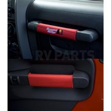 Rugged Ridge Interior Door Handle Cover - Red Neoprene - 1330557