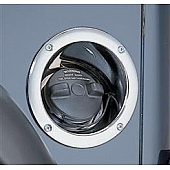 Smittybilt Fuel Filler Housing - Stainless Steel Chrome Plated Silver - 7508
