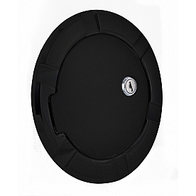 All Sales Fuel Door - Round Aluminum - 6950GKL