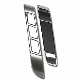 Lokar Performance Interior Door Handle - Silver Brushed Aluminum One Pair - GSE2155