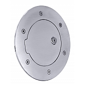 All Sales Fuel Door - Round Aluminum - 6097L
