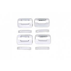 Auto Ventshade (AVS) Exterior Door Handle Cover - Silver ABS Plastic Full Set - 685302