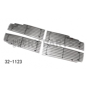 Paramount Automotive Grille Insert - Polished Aluminum 8 Millimeter Horizontal Style - 321123