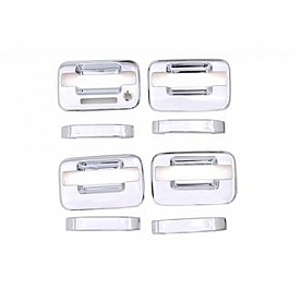 Auto Ventshade (AVS) Exterior Door Handle Cover - Silver ABS Plastic Full Set - 685202