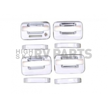 Auto Ventshade (AVS) Exterior Door Handle Cover - Silver ABS Plastic Full Set - 685202
