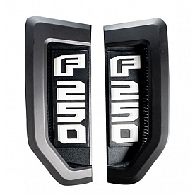 Recon Accessories Emblem - F-250 Passenger and Driver Front Quarter Panel - 264483BK