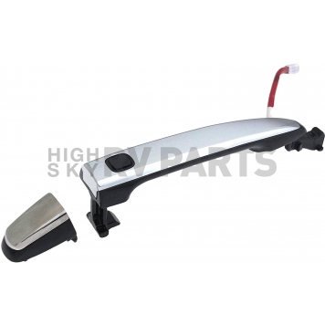 Help! By Dorman Exterior Door Handle - Plastic Black With Silver Insert Single - 93019-2