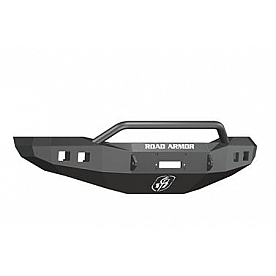 Road Armor Bumper Stealth Pre-Runner 1-Piece Design Steel Black - 406R4B