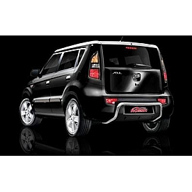 Romik USA Bumper Guard - Polished Silver Stainless Steel 1 Inch Rear - 81907413