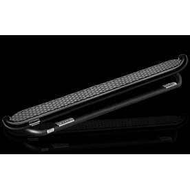 Romik USA Running Board Black Powder Coated Steel Stationary - 12371168