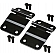 Kentrol Tailgate Hinge - Powder Coated Stainless Steel Black Set Of 2 - 50419