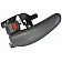 Help! By Dorman Interior Door Handle - Lever Plastic Gray Single - 82621