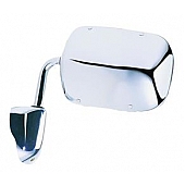 K-Source Exterior Mirror Manual OEM Silver Single - H3621CH