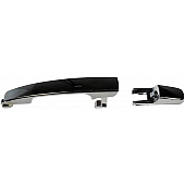 Help! By Dorman Exterior Door Handle - Plastic Silver/ Black Single - 81328