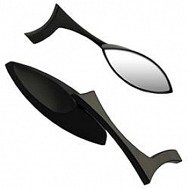CIPA USA Exterior Mirror Teardrop  Black Set Of 2 - 01906
