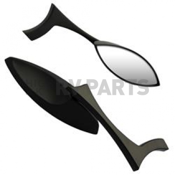 CIPA USA Exterior Mirror Teardrop  Black Set Of 2 - 01906