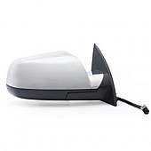 K-Source Exterior Mirror Electric OEM Black Housing With Silver Cover Single - 62123G