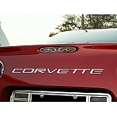 American Car Craft Emblem - Corvette Silver Stainless Steel - 032049
