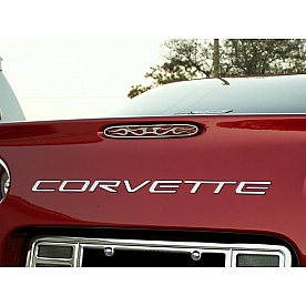 American Car Craft Emblem - Corvette Silver Stainless Steel - 032049