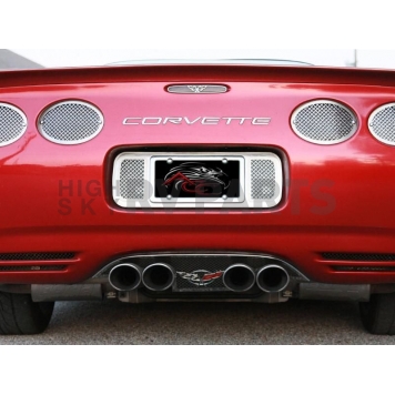 American Car Craft Emblem - Corvette Silver Stainless Steel - 032049-1