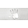 American Car Craft Emblem - Large Wave Hand Silver Stainless Steel - 142034