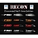 Recon Accessories Emblem - F-350 Super Duty Fenders - 264286RDBK
