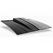 Harwood Fiberglass Hood - Cowl Induction Bare Fiberglass Black - B23101