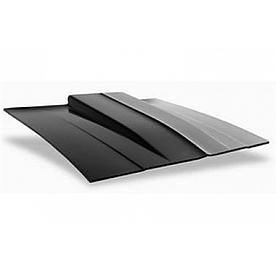 Harwood Fiberglass Hood - Cowl Induction Bare Fiberglass Black - B23101