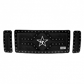 RBP (Rolling Big Power) Grille Insert - Black Powder Coated Stainless Steel Rectangular - 651563