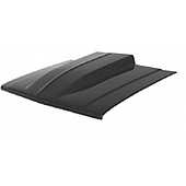 Harwood Fiberglass Hood - Cowl Induction Bare Fiberglass Black - B46204