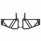 Paramount Automotive Door - Tubular Lower Half Door Painted Black Steel Set Of 2 - 8120900