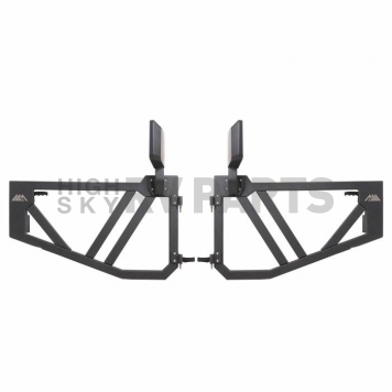 Paramount Automotive Door - Tubular Lower Half Door Painted Black Steel Set Of 2 - 8120900