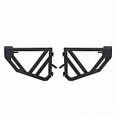 Paramount Automotive Door - Tubular Lower Half Door Painted Black Steel Set Of 2 - 8120902