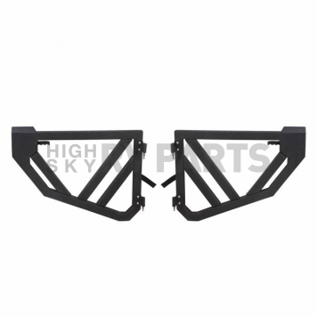 Paramount Automotive Door - Tubular Lower Half Door Painted Black Steel Set Of 2 - 8120902