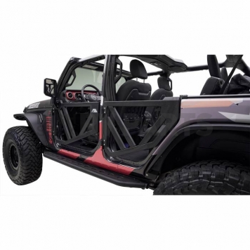 Paramount Automotive Door - Tubular Lower Half Door Painted Black Steel Set Of 2 - 8120902-2
