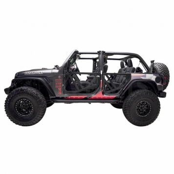 Paramount Automotive Door - Tubular Lower Half Door Painted Black Steel Set Of 2 - 8120902-3