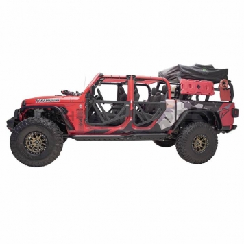 Paramount Automotive Door - Tubular Lower Half Door Painted Black Steel Set Of 2 - 8120902-5