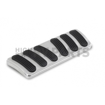 Lokar Performance Brake Pedal Pad - Aluminum With Rubber Insert Silver With Black Insert - BAG6134