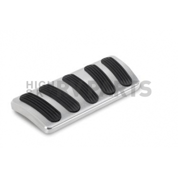 Lokar Performance Brake Pedal Pad - Aluminum With Rubber Insert Silver With Black Insert - BAG6135