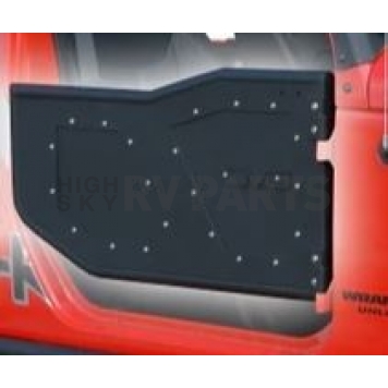 DV8 Offroad Door - Solid Door Powder Coated Black Steel Set Of 2 - RDSTTB01F